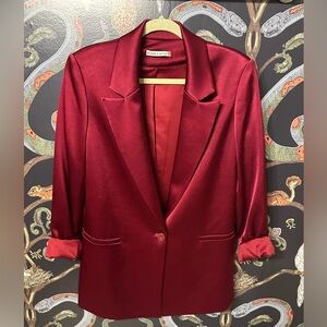 Alice + Olivia Denny Notch Collar Boyfriend Oversized Blazer